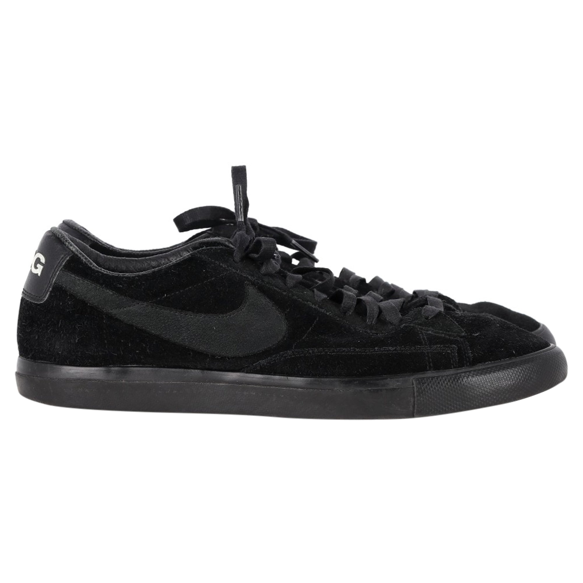 Nike x COMME des GARCONS Blazer Low Top Sneakers in Black Suede
