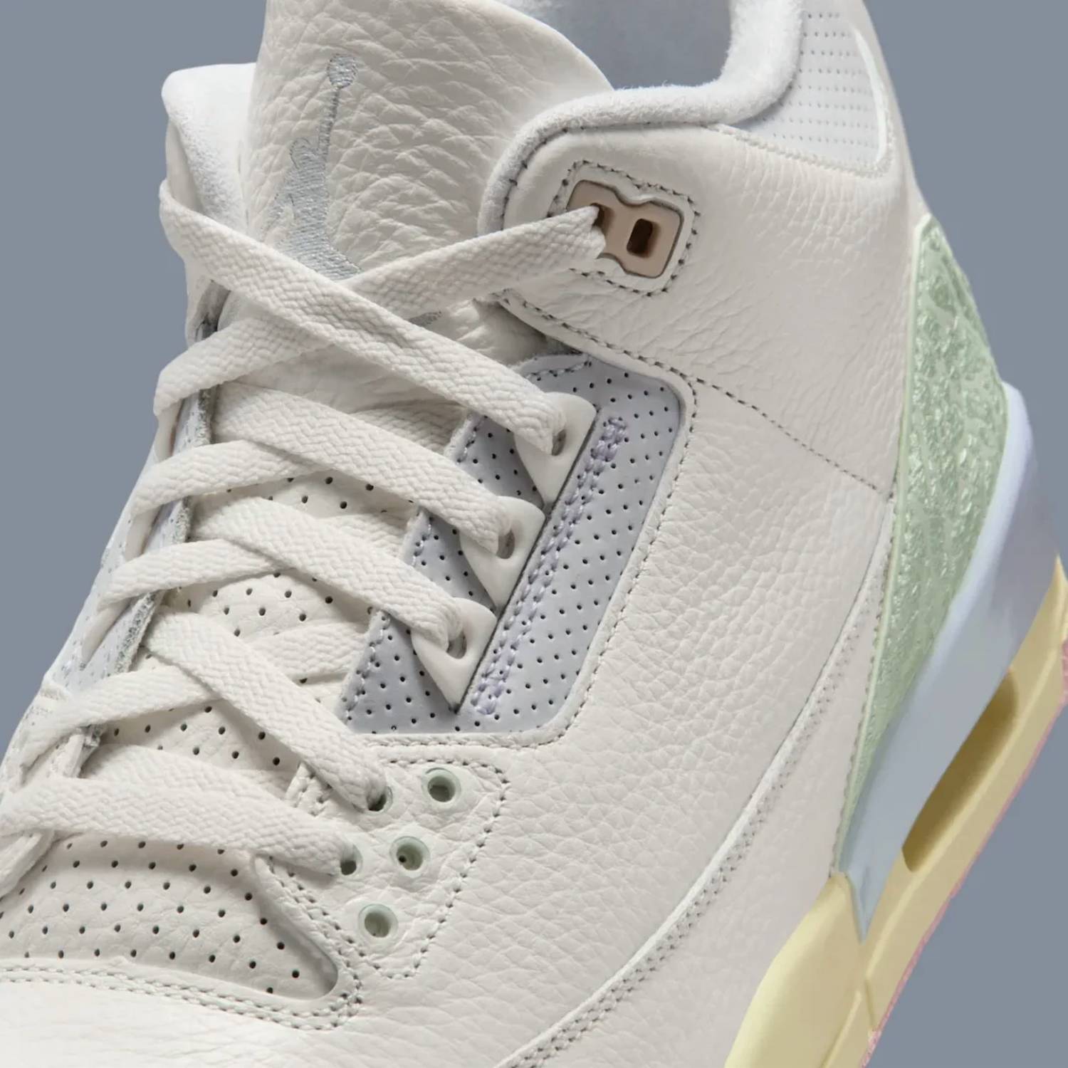 Men's Retro Jordan 3 Sneaker In Pastel Green/pink