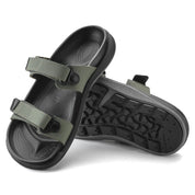 Women's Birkenstock Sahara Sandals Futura Khaki Birko-Flor Slide HTAT351