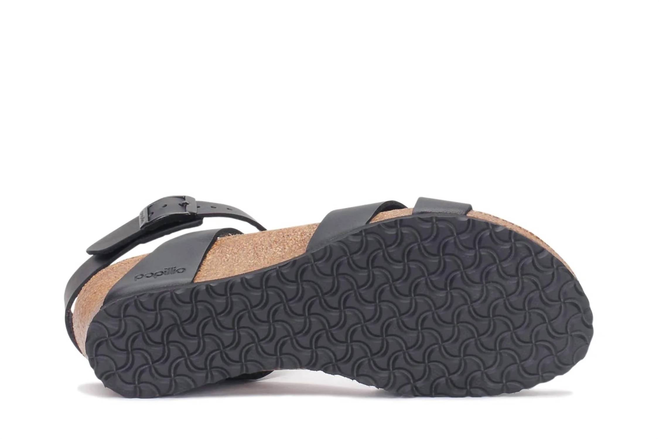 Women's Lola Wedge Ankle Strap In Black