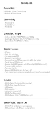 8BitDo Retro Mechanical Keyboard - C64 Edition