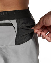 2-In-1 Reflective Running Shorts In Grey