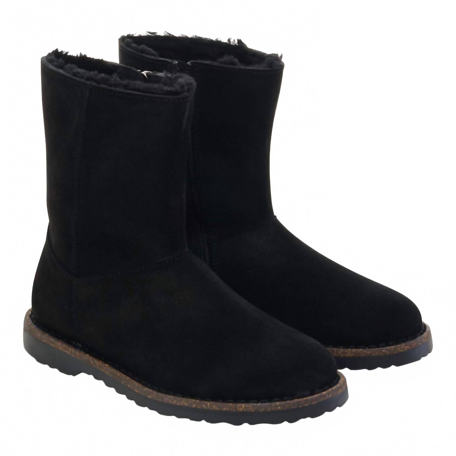 Women's Uppsala Zip Shearling Boot In Black