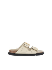 Ecru Arizona Natural Leather Slide Sandal