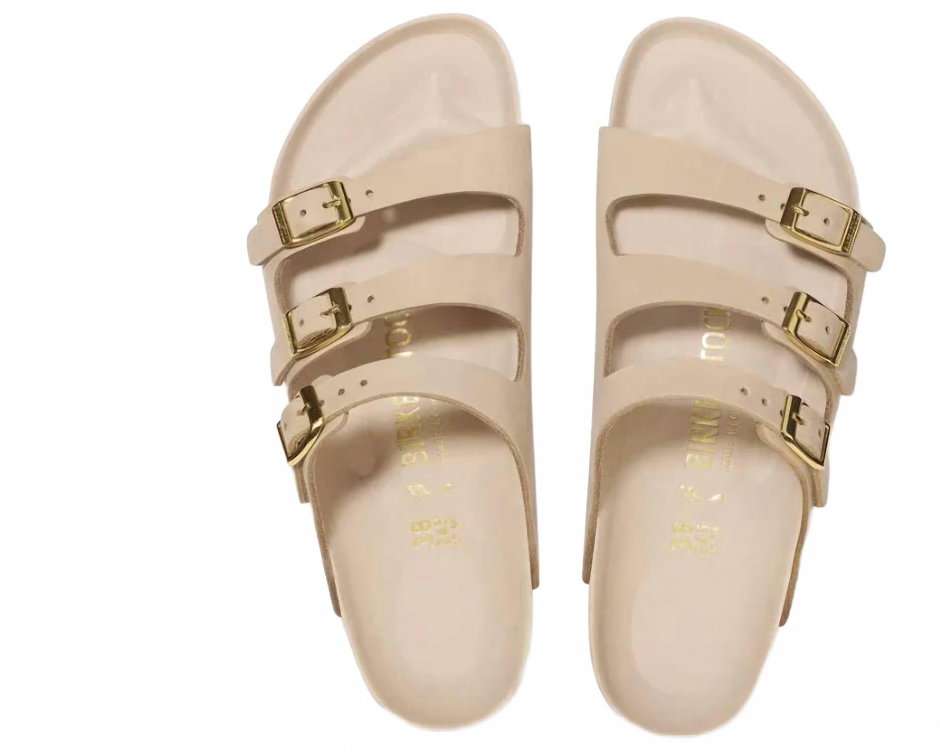 Women's Florida Nubuck Leather Sandals In Sandcastle