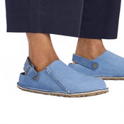 Women's Lutry Premium Suede Leather Slipper In Elemental Blue