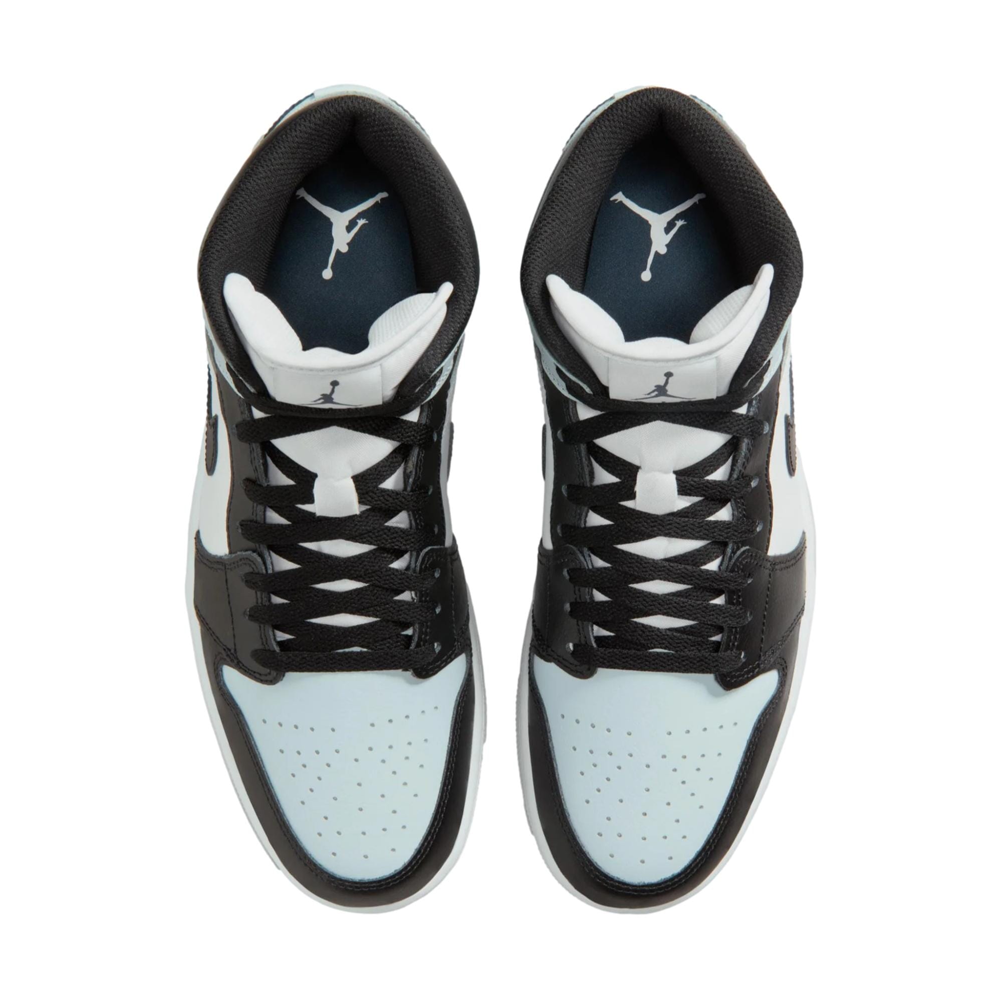 Nike Air Jordan 1 Mid Black / Squadron Blue - Aura - White  DQ8426-002 Men's