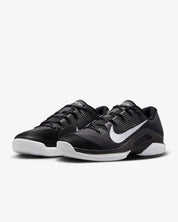 Men's Zoom Vapor 12 Hard Court Tennis Shoes In Black White On Smoke Grey