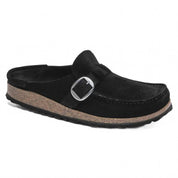 Unisex Buckley Suede Leather Clogs In Black