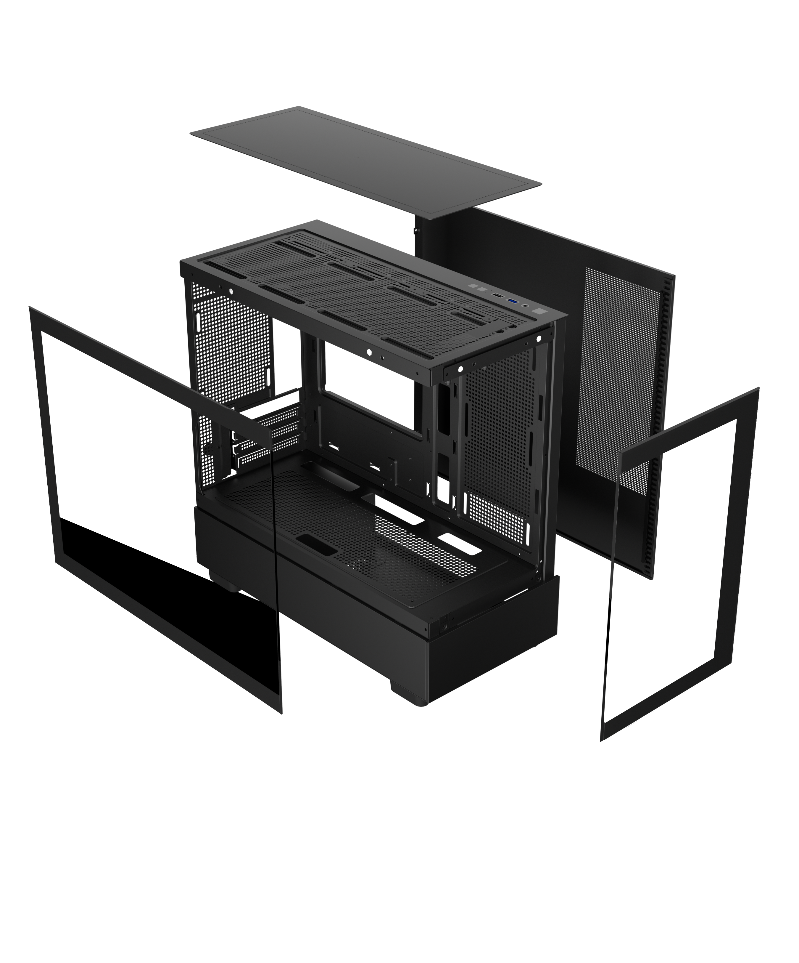 1st Player Mi5 M-ATX ITX PC Gaming Case (Black)