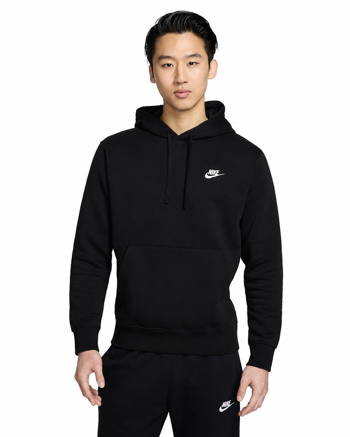 Men's Nike Sportswear Club Fleece Hoodie Black/Black/White BV2654-010