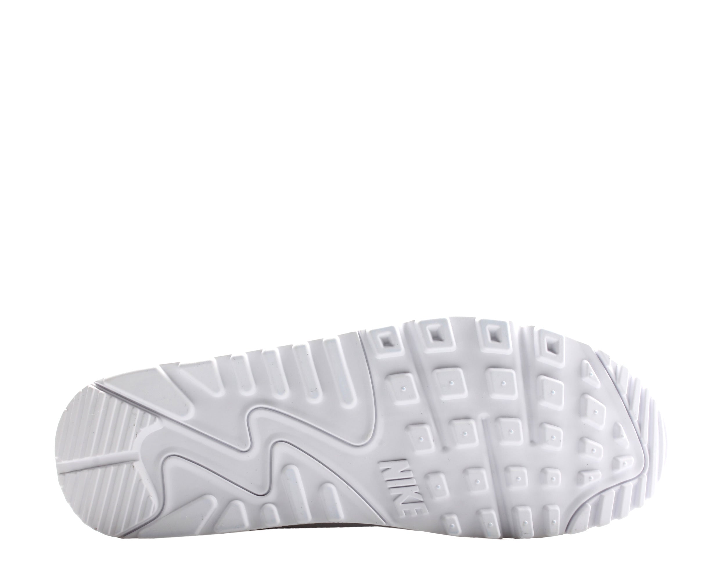 Men's Nike Air Max 90 Triple White/White-Wolf Grey Running Shoes CN8490-100