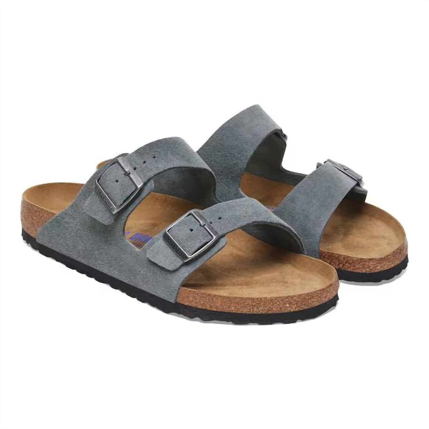 Men's Arizona Soft Footbed Sandal In Basalt Grey