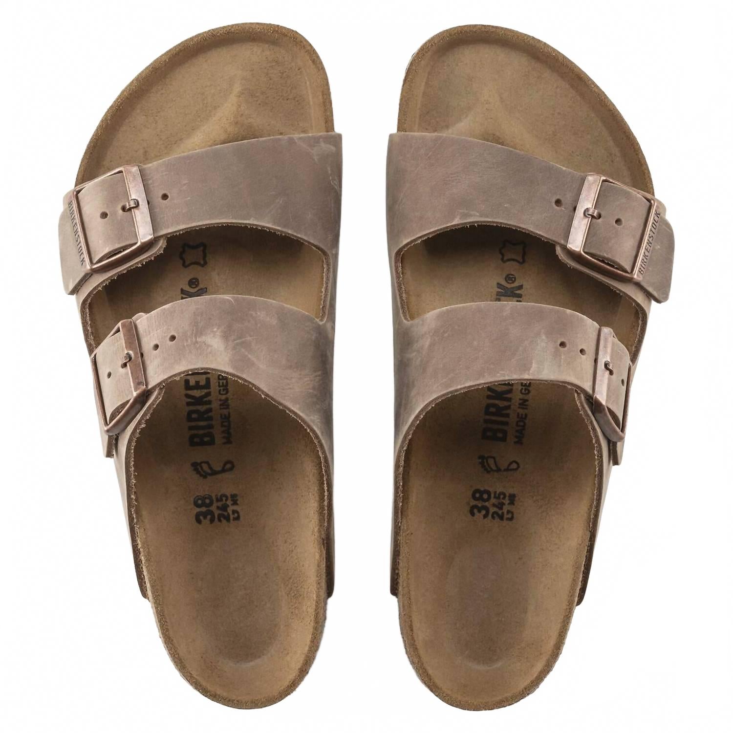 Unisex - Arizona Leather Sandals In Tabacco Brown