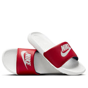 Men's Nike Victori One CN9675-601 Sandal Red White Round Toe Slip-On Slide