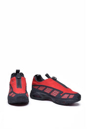 Red/Black Synthetic Rubber Men's Air Max Sneakers