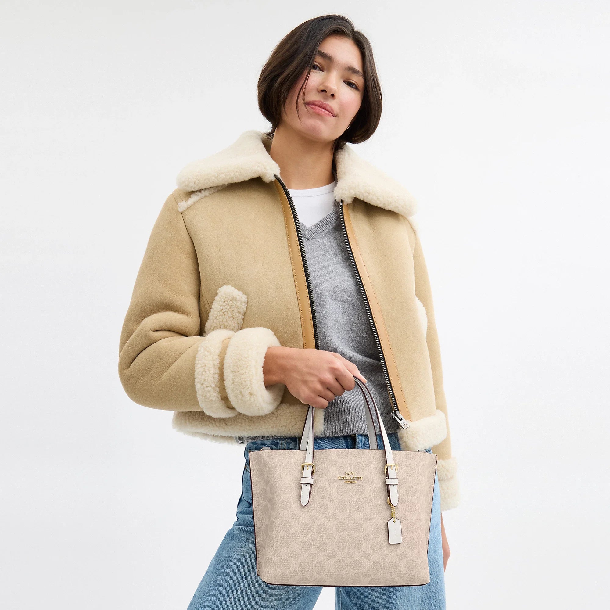 Coach Outlet Mollie Tote Bag 25 In Signature Canvas