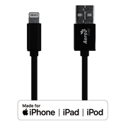 AeroCool Premium MFI Lightning Cable - Nylon Braided (Black)