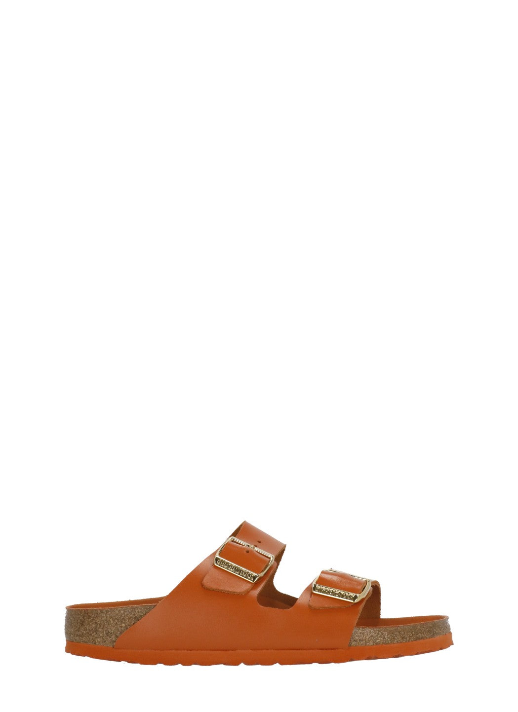 Orange Arizona Buckle Leather Sandals