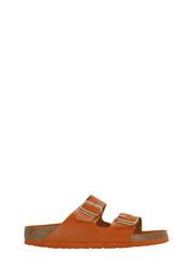 Orange Arizona Buckle Leather Sandals