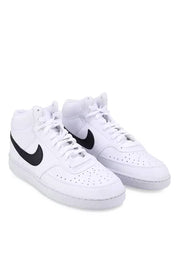 Men's Court Vision Mid Next Nature Shoes In White/black/white