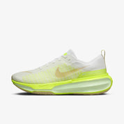 Men's Zoomx Invincible 3 Road Running Shoes In White/volt