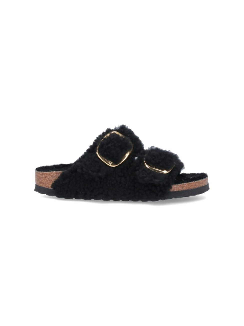 "Arizona Big Buckle Shearling" Sandals