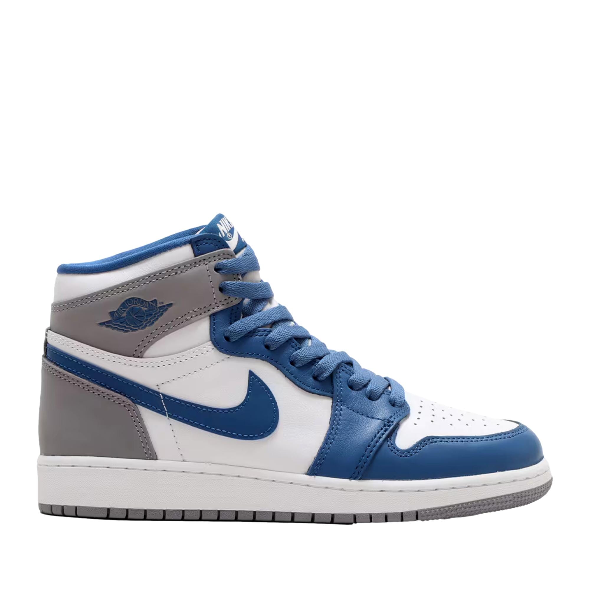 Grade-School Nike Air Jordan 1 Retro High OG True Blue / White - Cement Grey FD1437-410
