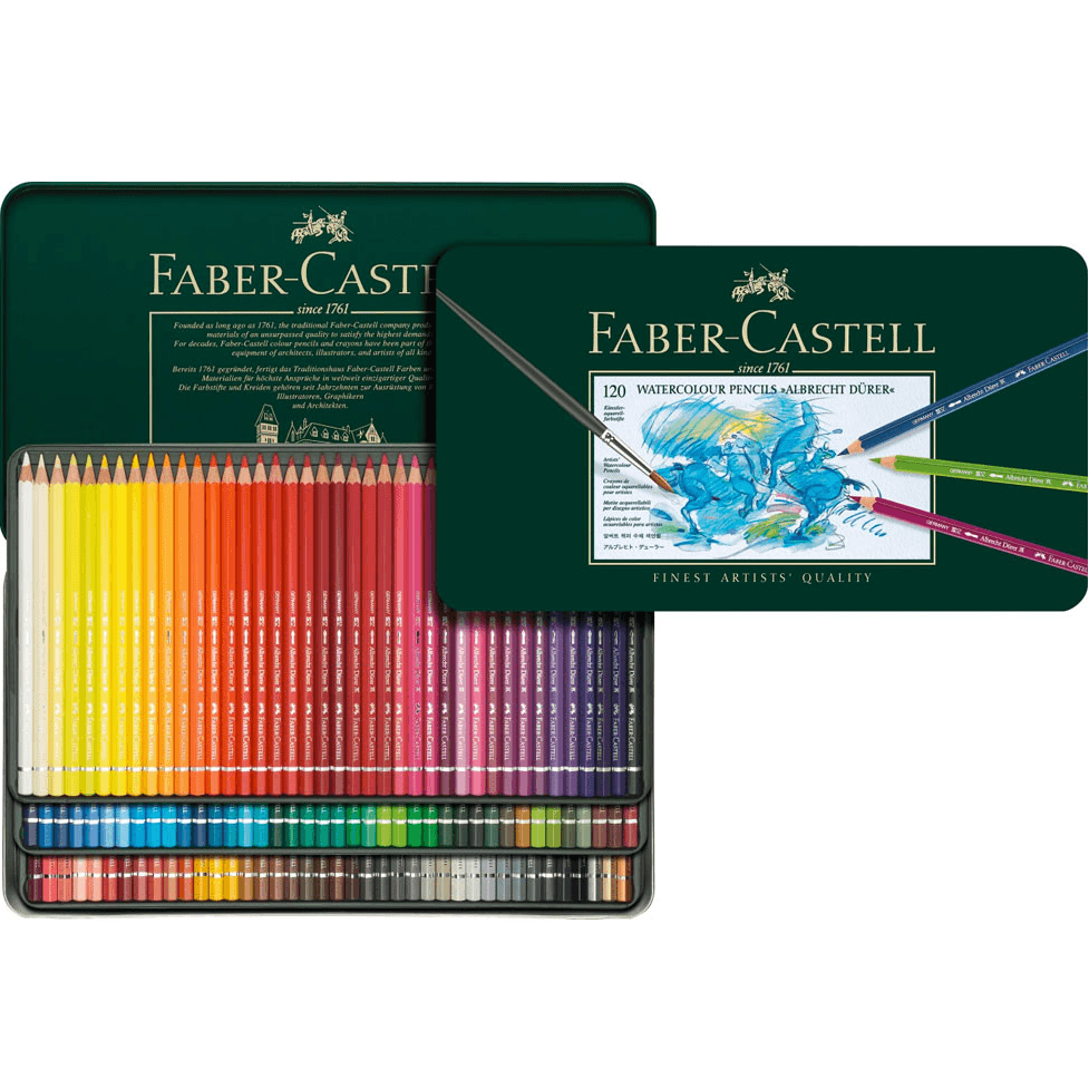120 Faber-Castell Watercolour Albrecht Durer Colour Pencils Tin Artists