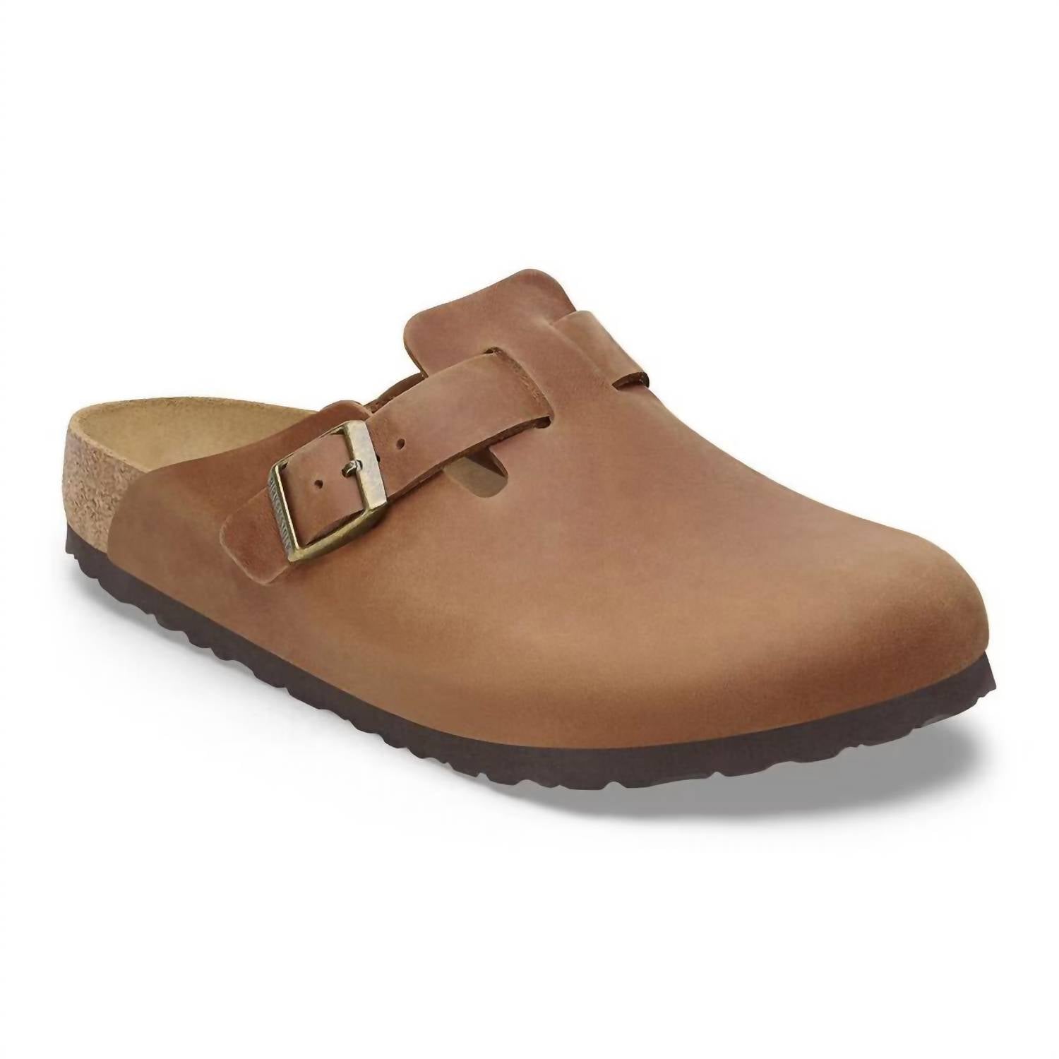 Women's Boston Oiled Leather Clogs In Cognac