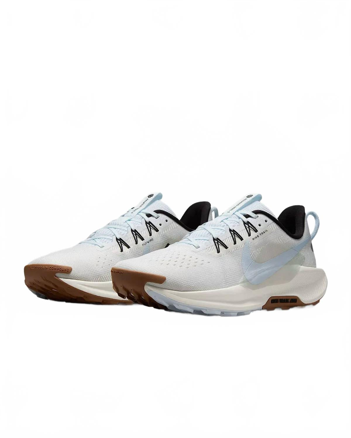Men's Pegasus Trail 5 Running Shoes In 103 - White/blue Tint-Metallic Silver-Sail
