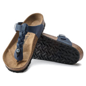 Women's Gizeh Braided Oiled Leather Sandal In Navy