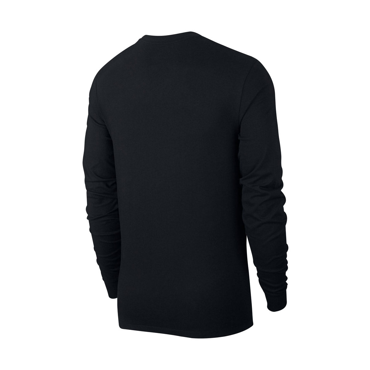 MENS NIKE SPORTSWEAR CLUB LONG SLEEVE T SHIRT_BLACK/WHITE