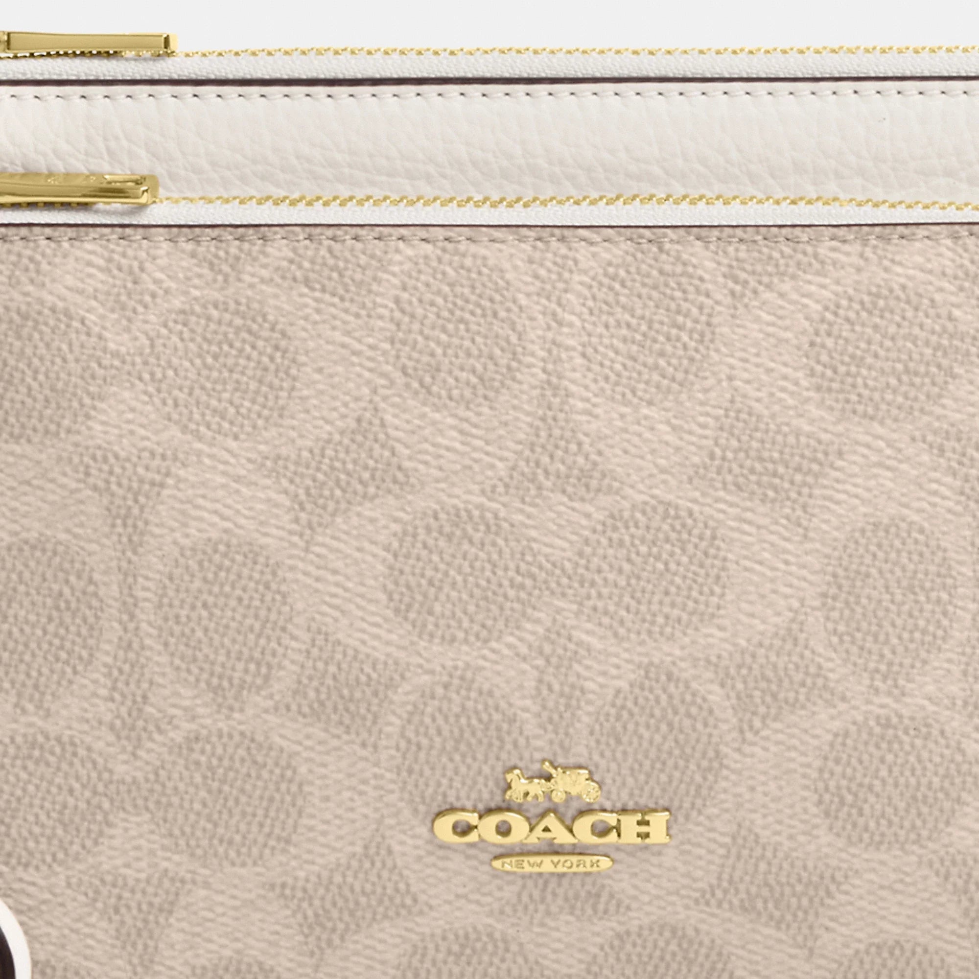 Coach Outlet Double Zip Wallet In Signature Canvas