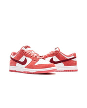 Women's Dunk Low Sneakers In White / Team Red-Adobe-Dragon Red