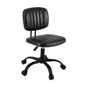 Artiss Armless Office Chair Ergonomic Swivel Home Office Desk Chair PU Leather Black