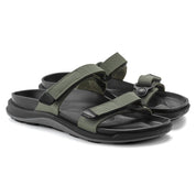 Women's Birkenstock Sahara Sandals Futura Khaki Birko-Flor Slide HTAT351