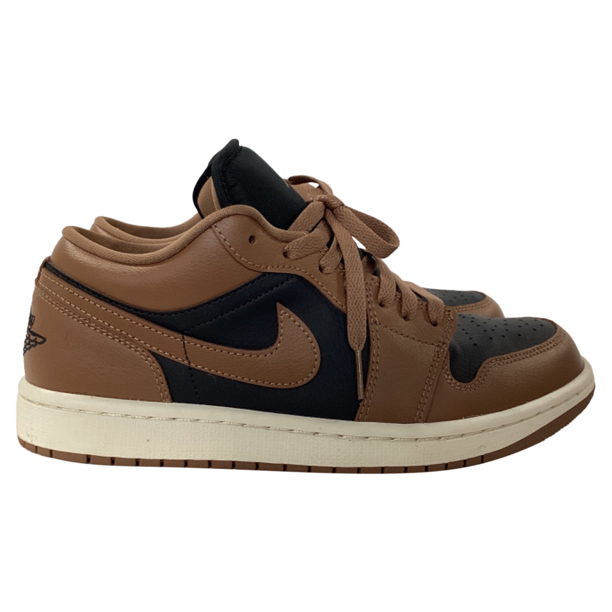 Nike Air Jordan 1 Low in Brown And Black Leather