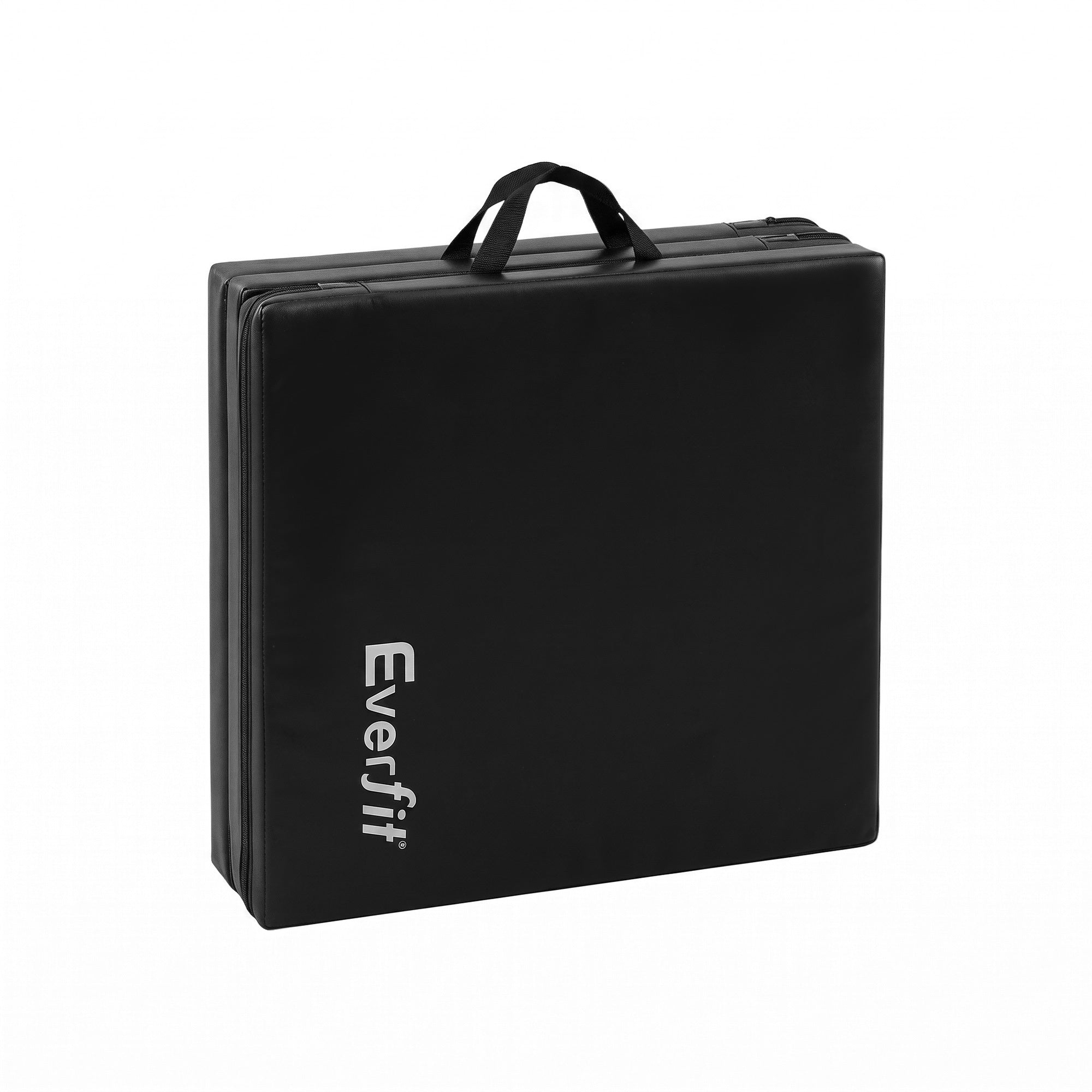 Everfit Gymnastics Mats Folding Exercise Floor Mat Portable 3 Fold Tumbling Mat Black