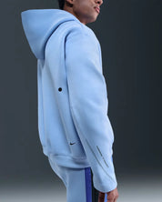 Nike Tech Oversized Fleece Hoodie Mens Blue Kangaroo Pocket Pullover JAX1062