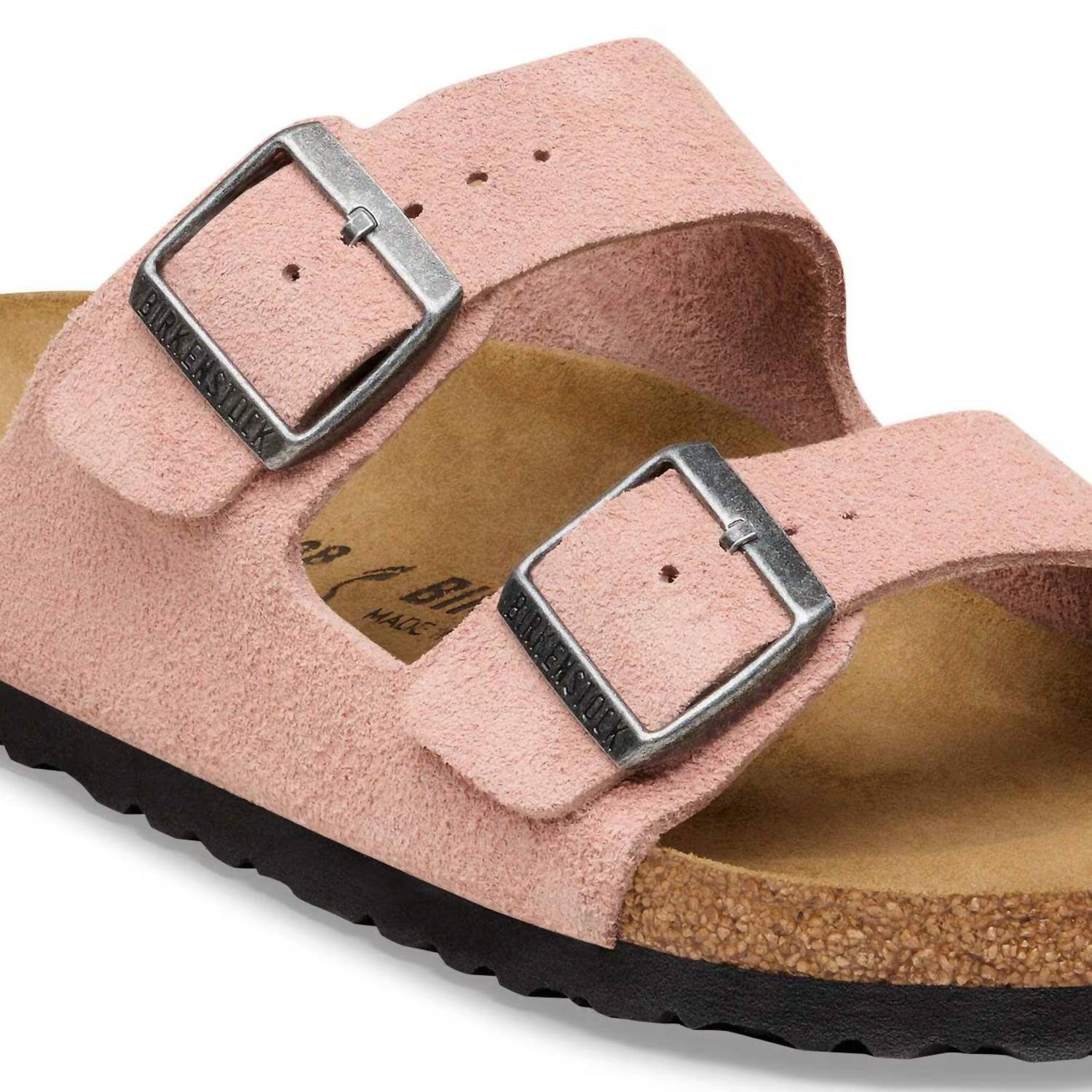 Women's Arizona Suede Leather Sandal In Pink Clay