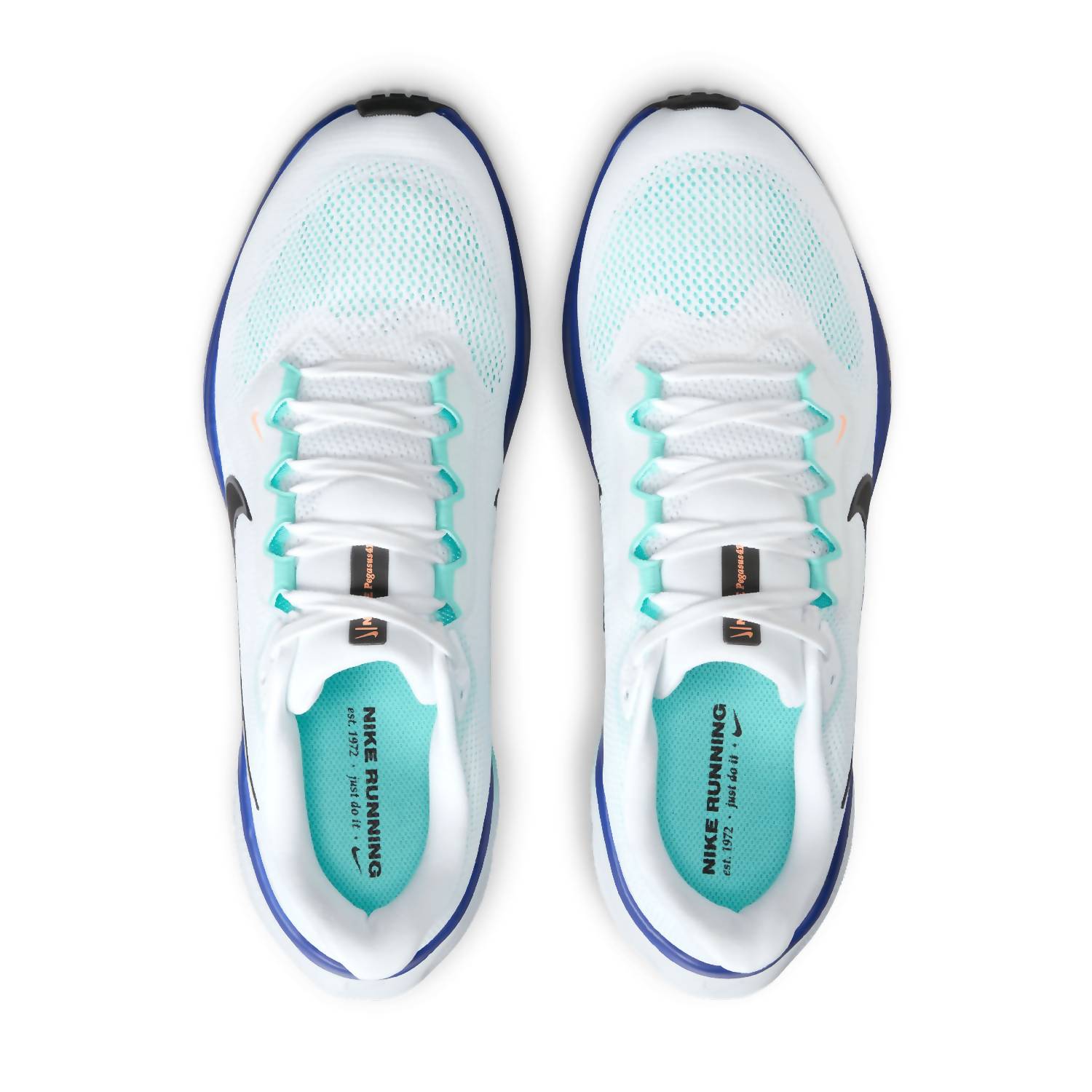 Men's Pegasus 41 Shoes In White/black/hyper Turquoise/concord