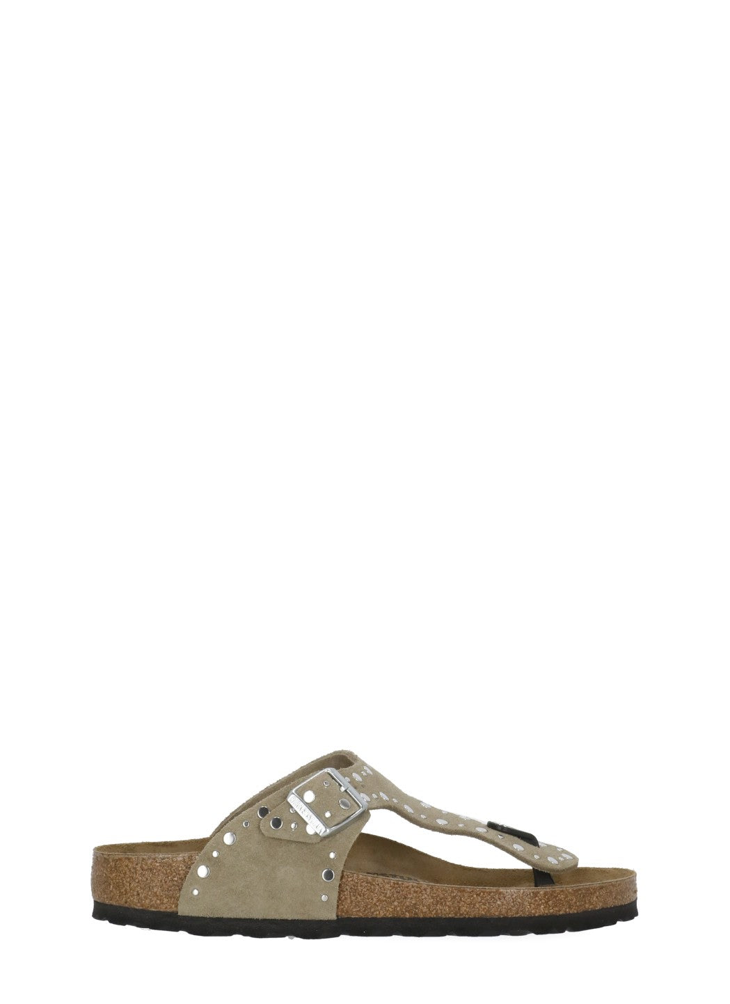 Beige Gizeh Rivet Studded Sandals