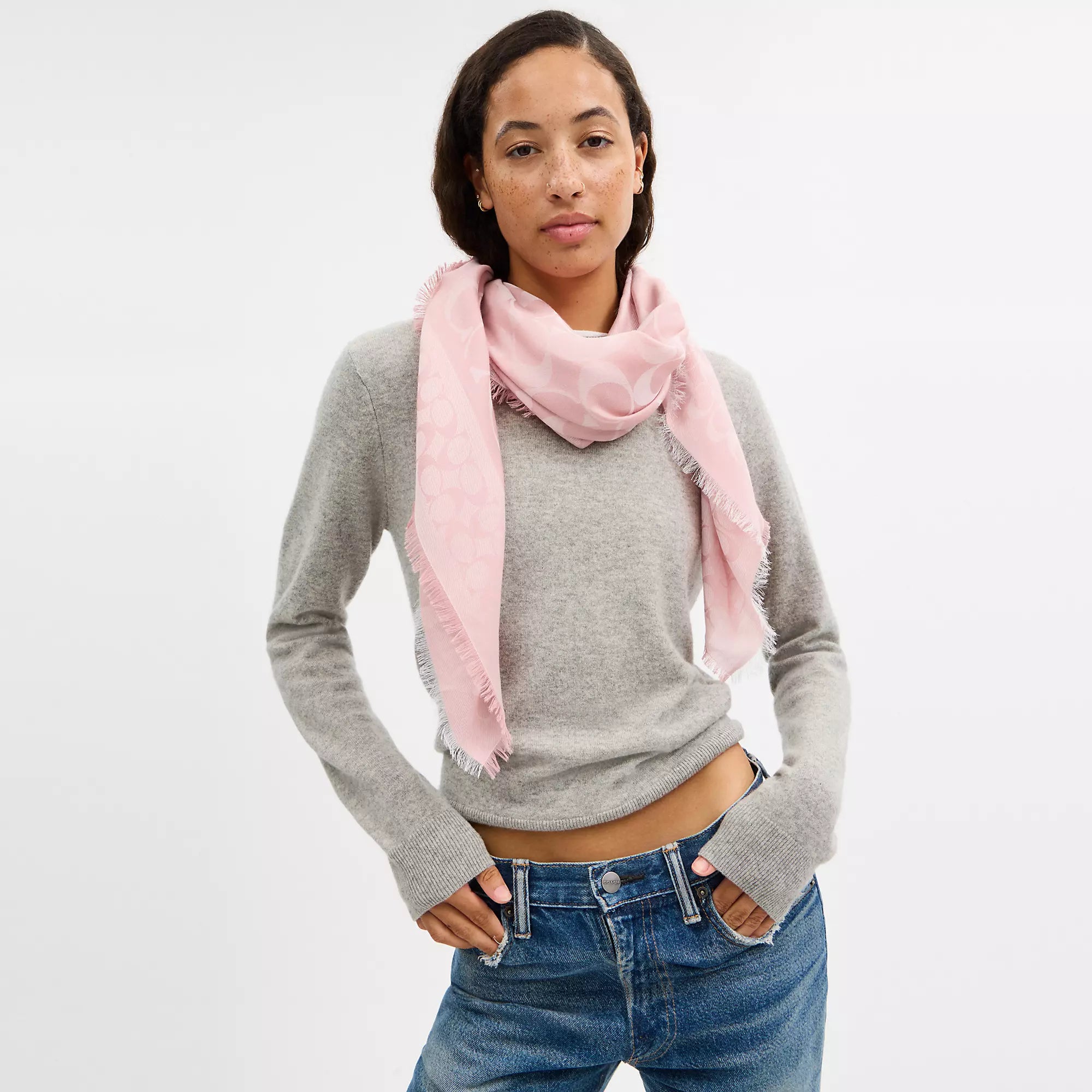 Coach Outlet Signature Oversized Square Scarf