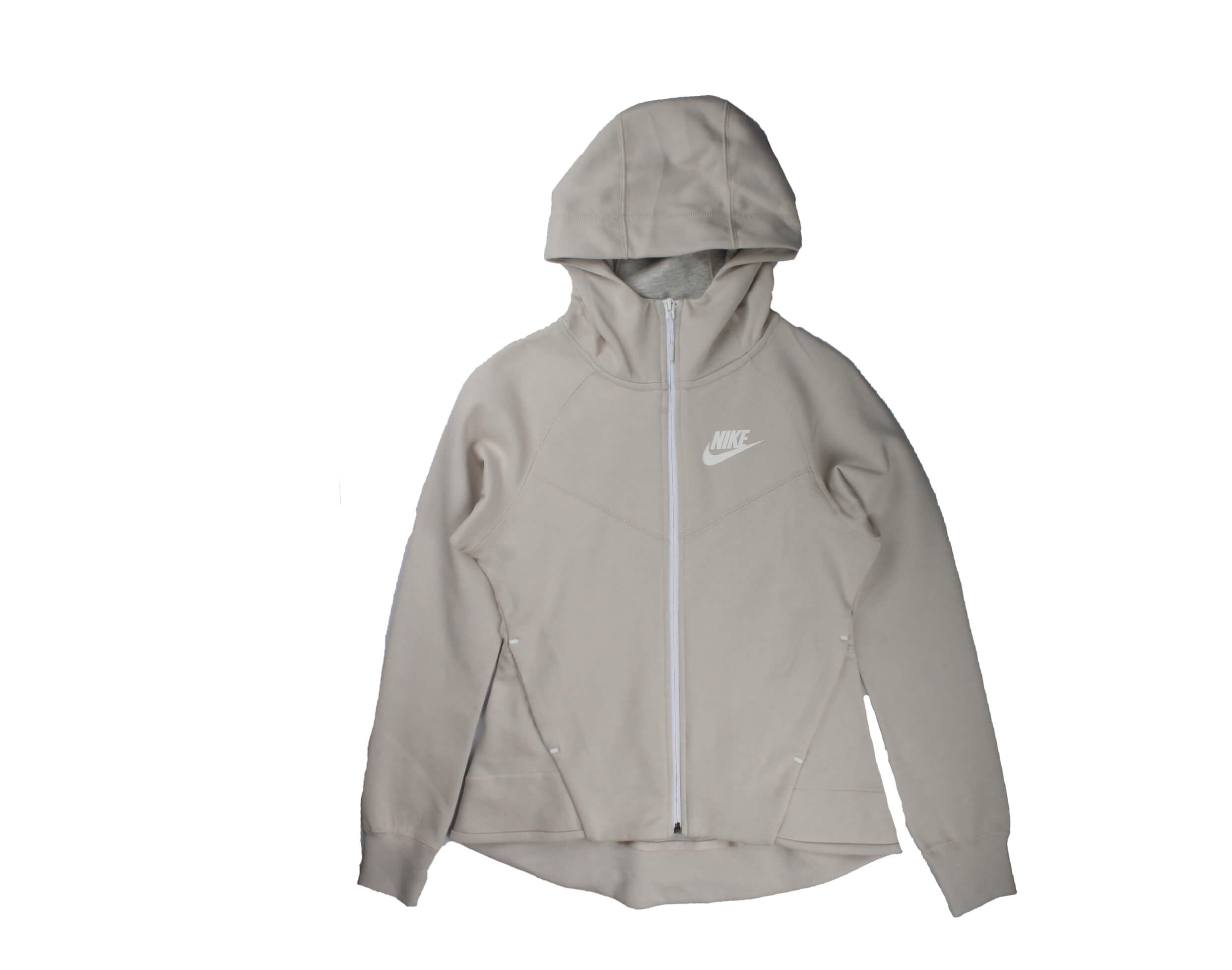 Women's Nike NSW Tech Fleece F/Z Windrunner Desert Sand/White Hoodie 930759-008