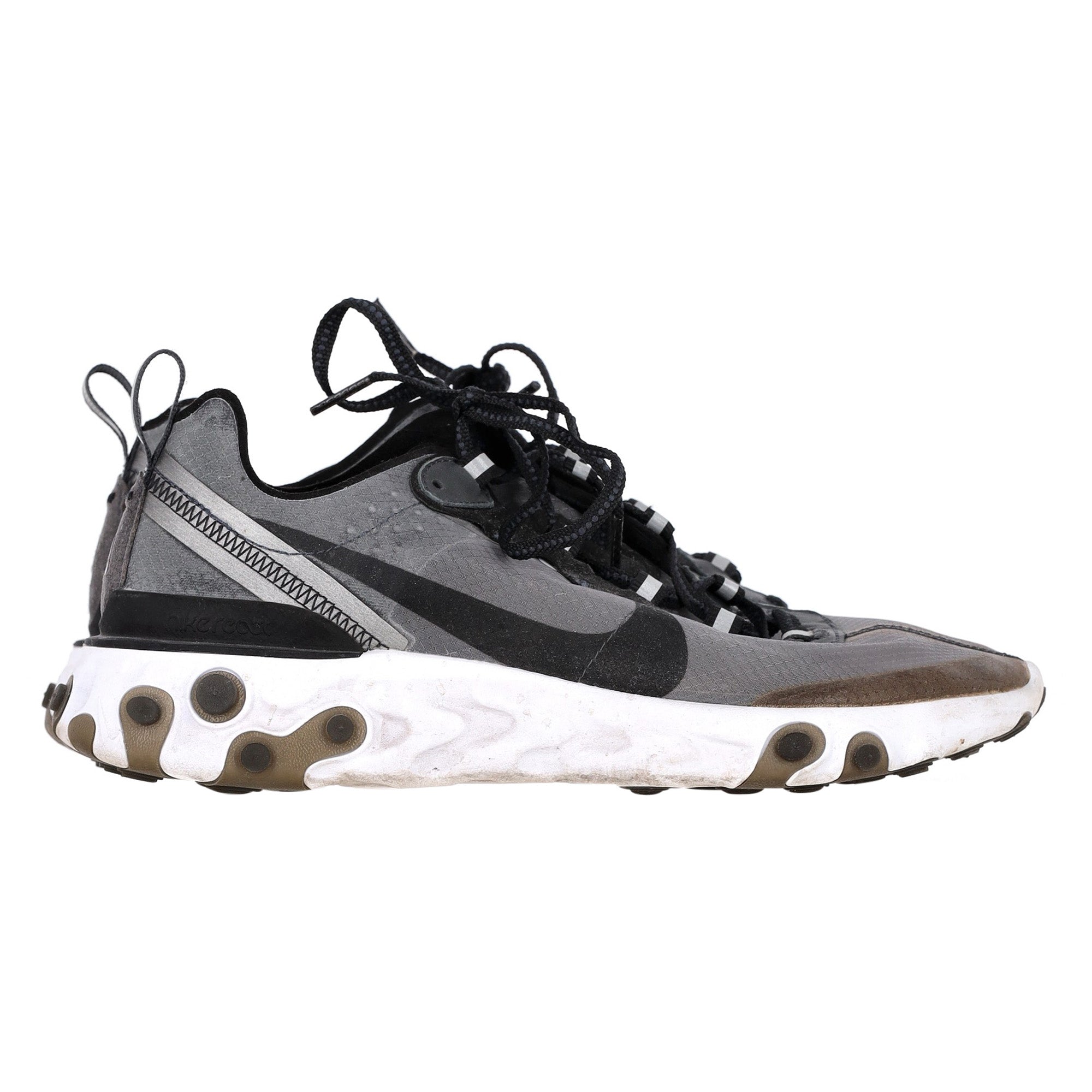 Nike React Element 87 Sneakers in Anthracite Black Synthetic