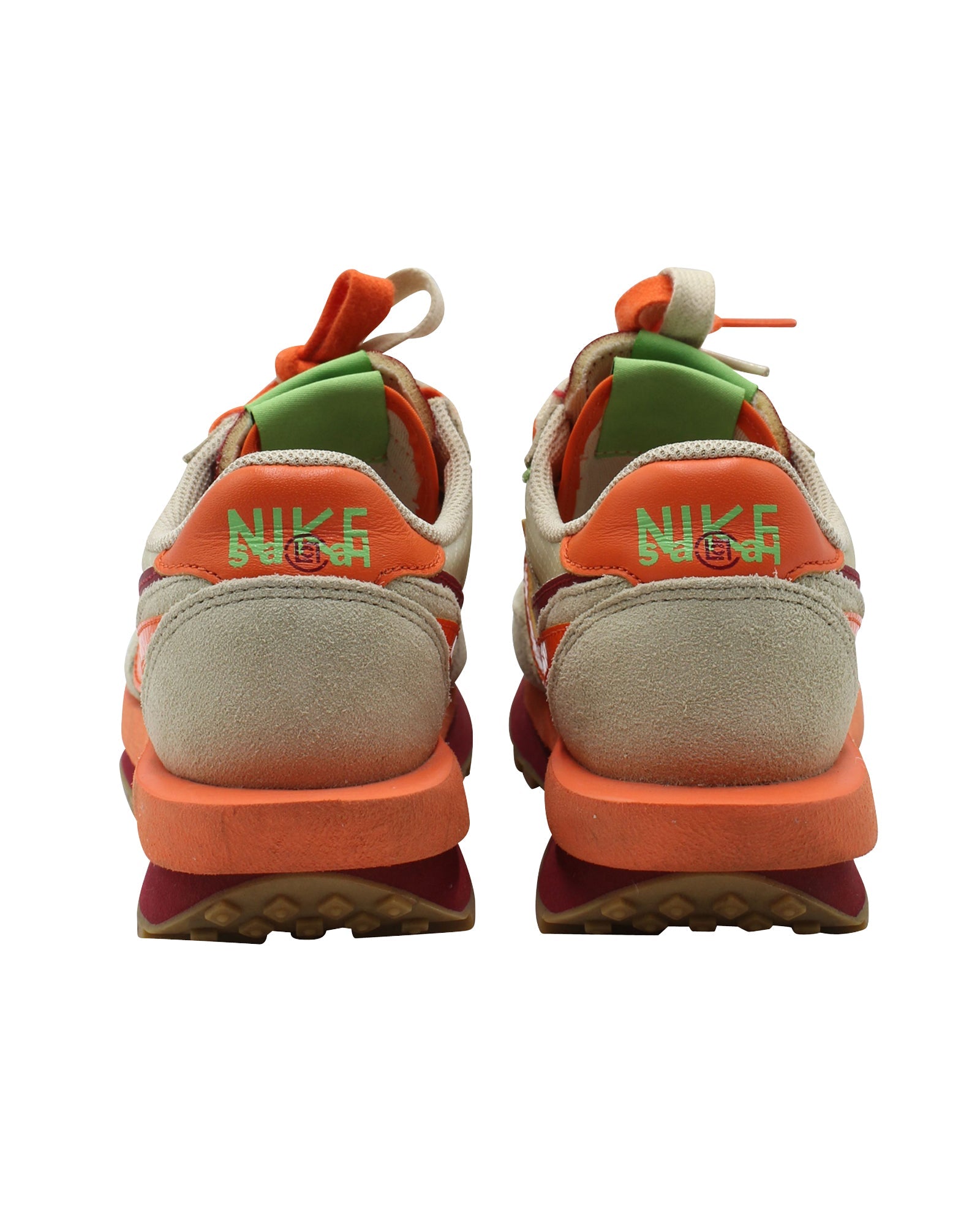 Nike x Sacai x CLOT LDWaffle in Net Orange Blaze Suede