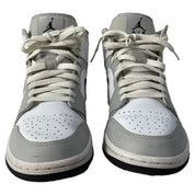 Nike Jordan 1 Mid Light Sneakers in Grey Leather