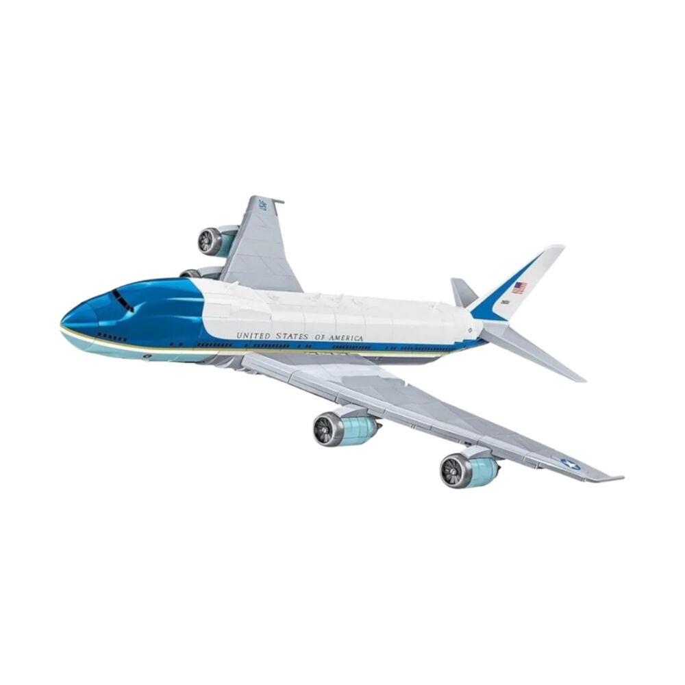 1050pc Boeing 747 Air Force One Buildable Airplane Toy Set 46x42cm White