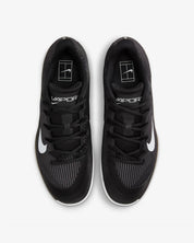 Men's Zoom Vapor 12 Hard Court Tennis Shoes In Black White On Smoke Grey